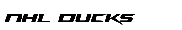 NHL Ducks font preview